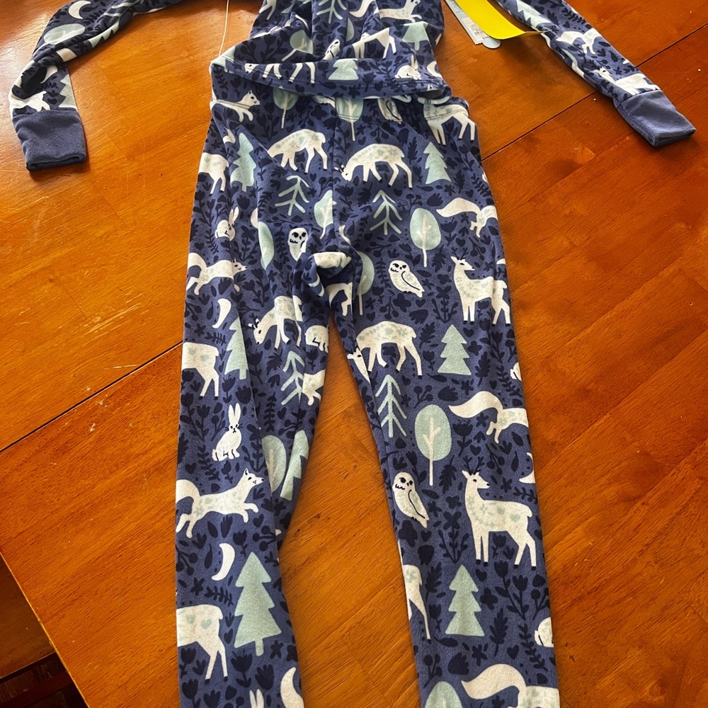 Blue Animal Print Pajama Set
